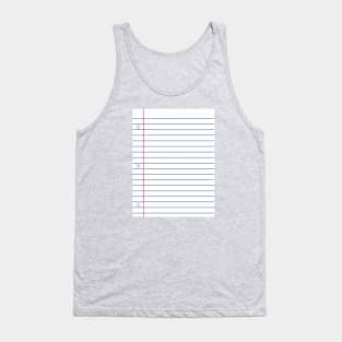 Notebook Paper Tank Top